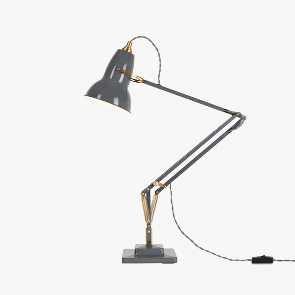 Anglepoise® 1227 Brass Desk Lamp - Elephant Grey