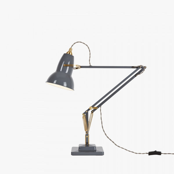 Anglepoise® 1227 Brass Desk Lamp - Elephant Grey