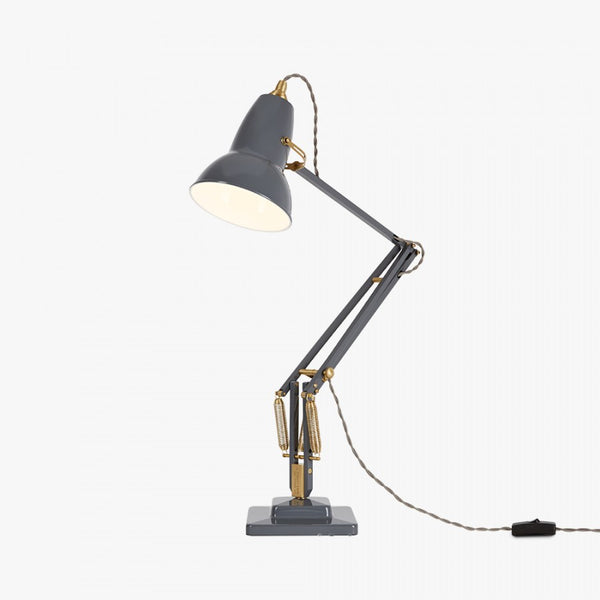 Anglepoise® 1227 Brass Desk Lamp - Elephant Grey
