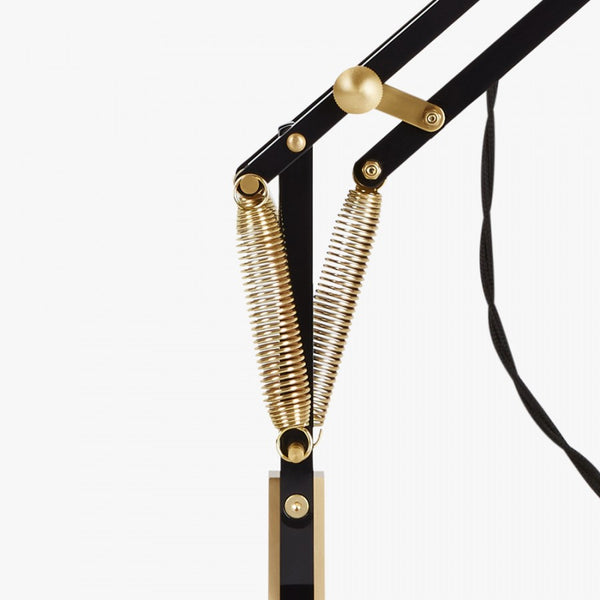 Anglepoise® 1227 Brass Desk Lamp - Jet Black