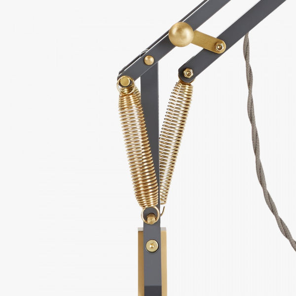 Anglepoise® 1227 Brass Desk Lamp - Elephant Grey
