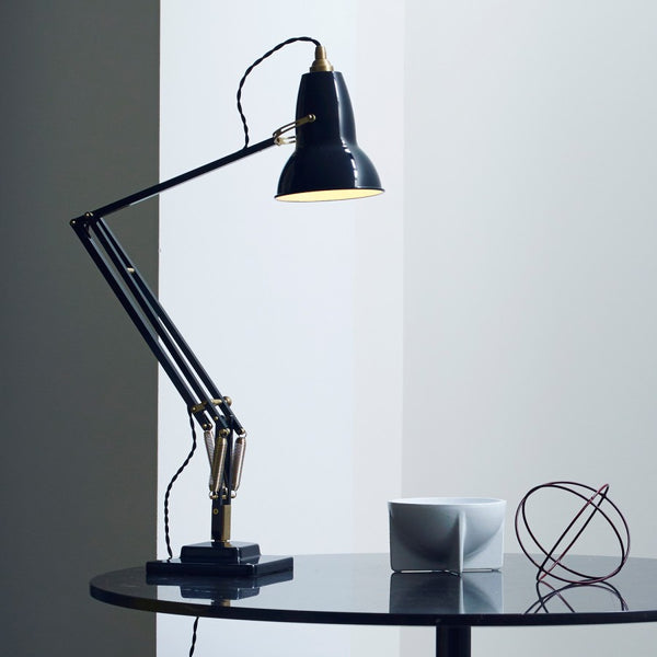 Anglepoise® 1227 Brass Desk Lamp - Jet Black