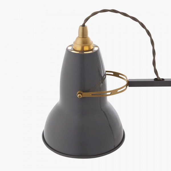 Anglepoise® 1227 Brass Desk Lamp - Elephant Grey